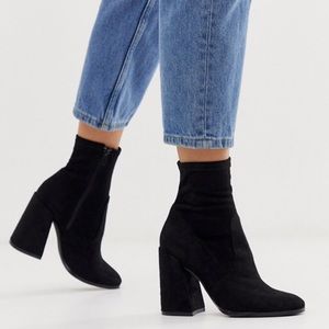 ASOS DESIGN Ellan heeled sock boots